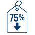 Interest rates can be reduced by as much as 75%.