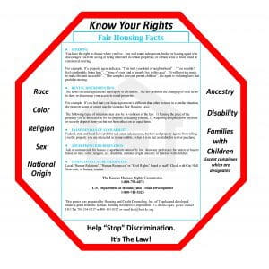 Fair Housing “Stop Sign” Poster