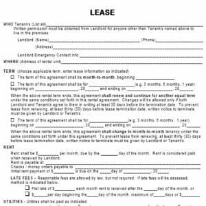 Model Lease and Move-In Inventory