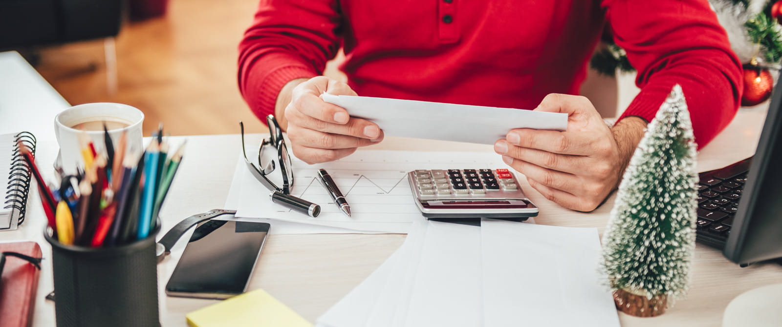 An entrepreneur at the site of a renovation