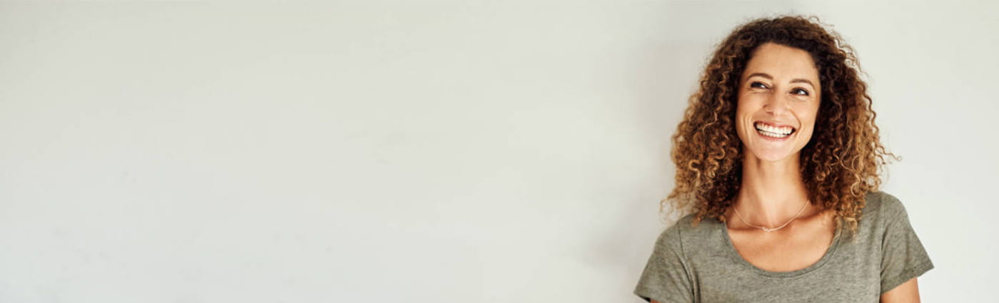 Cheerful, smiling woman