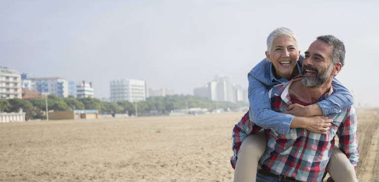 Older couple at the beach