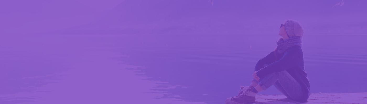 Woman enjoying nature.