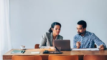 Man consulting with a professional.