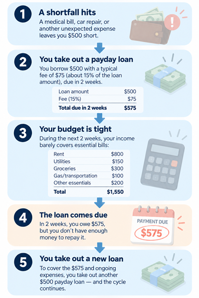 Payday loan cycle.