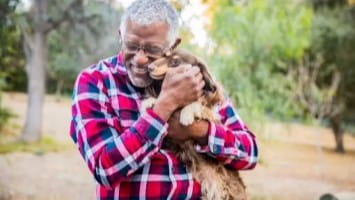 Retired man and his dog