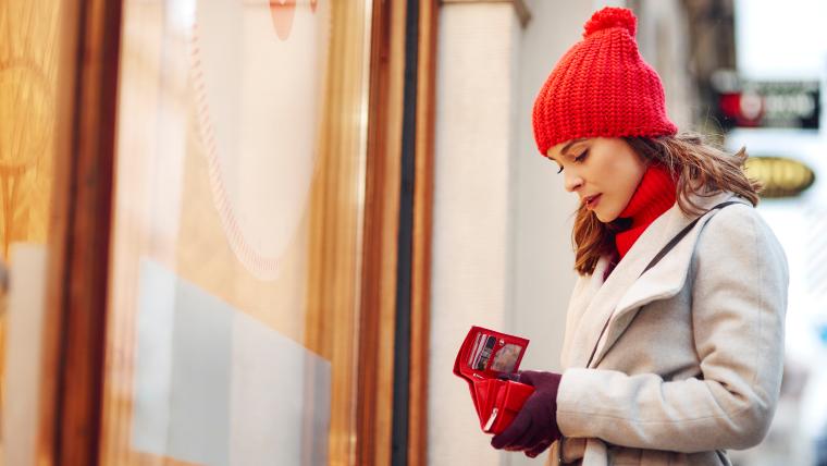 woman stressed about spending money