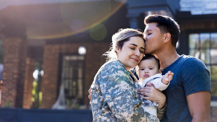 Young military family.