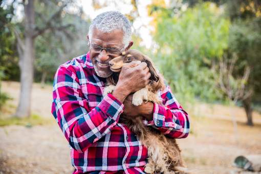 Retired man and his dog