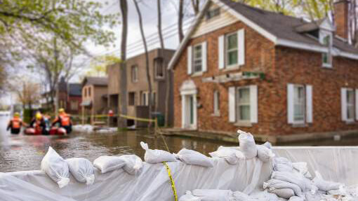 flooded neighborhood