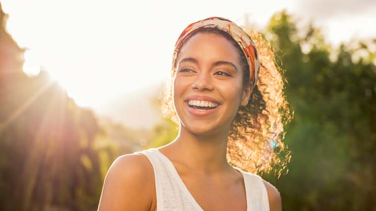 Young woman smiling