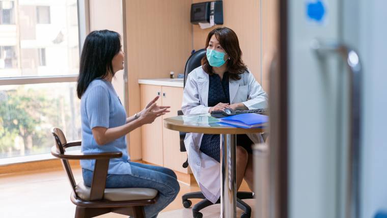 doctor and patient having conversation