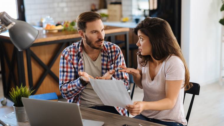 couple discussing finances