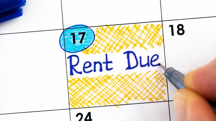 calendar marking when rent is due