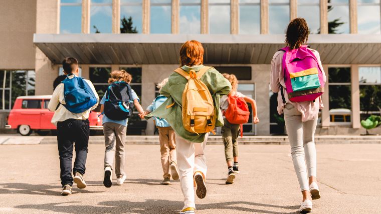 Kids heading back to school.