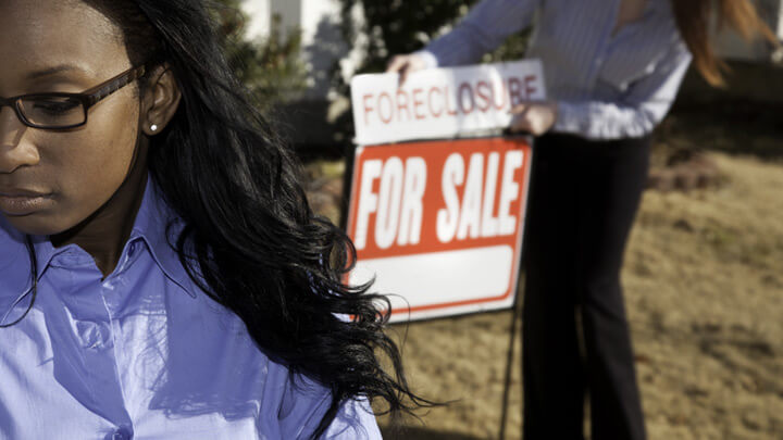 Woman facing foreclosure