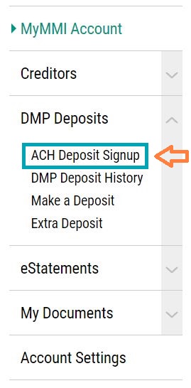 MMI instruction page screenshot - deposit menu